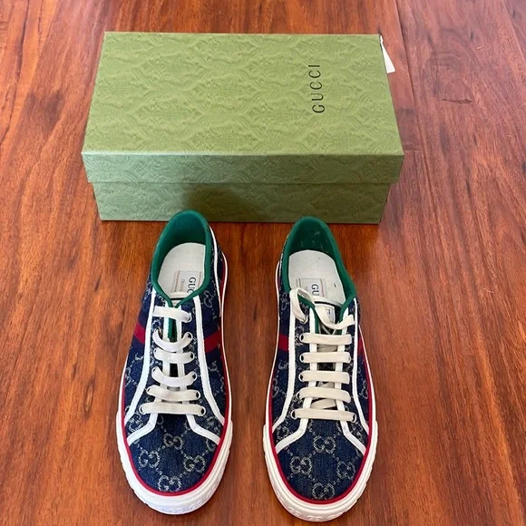 Gucci denim tennis sneaker. Size 39 - Picture 1 of 6
